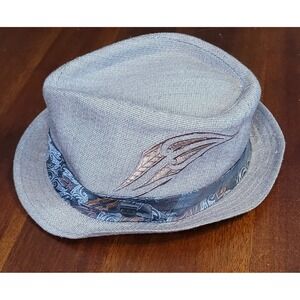 Gorin Bros Men's Fedora Hat Size L Gray Polyester Rayon
